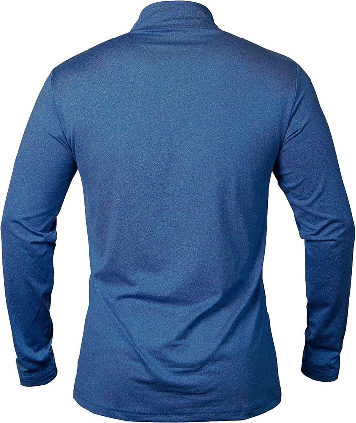 Men'S Active Sports Shirts 1/4 Zip Long Sleeve Running T-Shirts Quick-Dry Pullover Tops Outdoor Polo Shirts