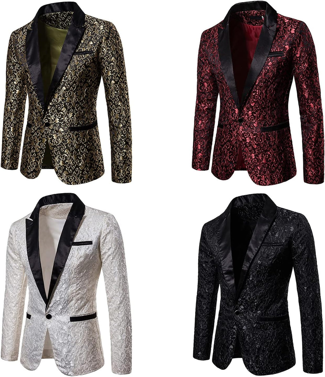 Men'S Sequin Blazer Suit Jacket One Button Fit Formal Jacket Shiny Notch Lapel Tailcoat Swallowtail Suit Prom Wedding