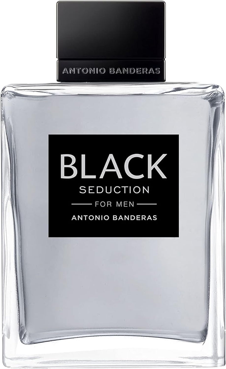 Perfumes - Black Seduction - Eau De Toilette Spray for Men - Long Lasting - Fresh, Masculine, Casual and Young Fragance - Amber Woody Notes - Ideal for Day Wear 200 Ml