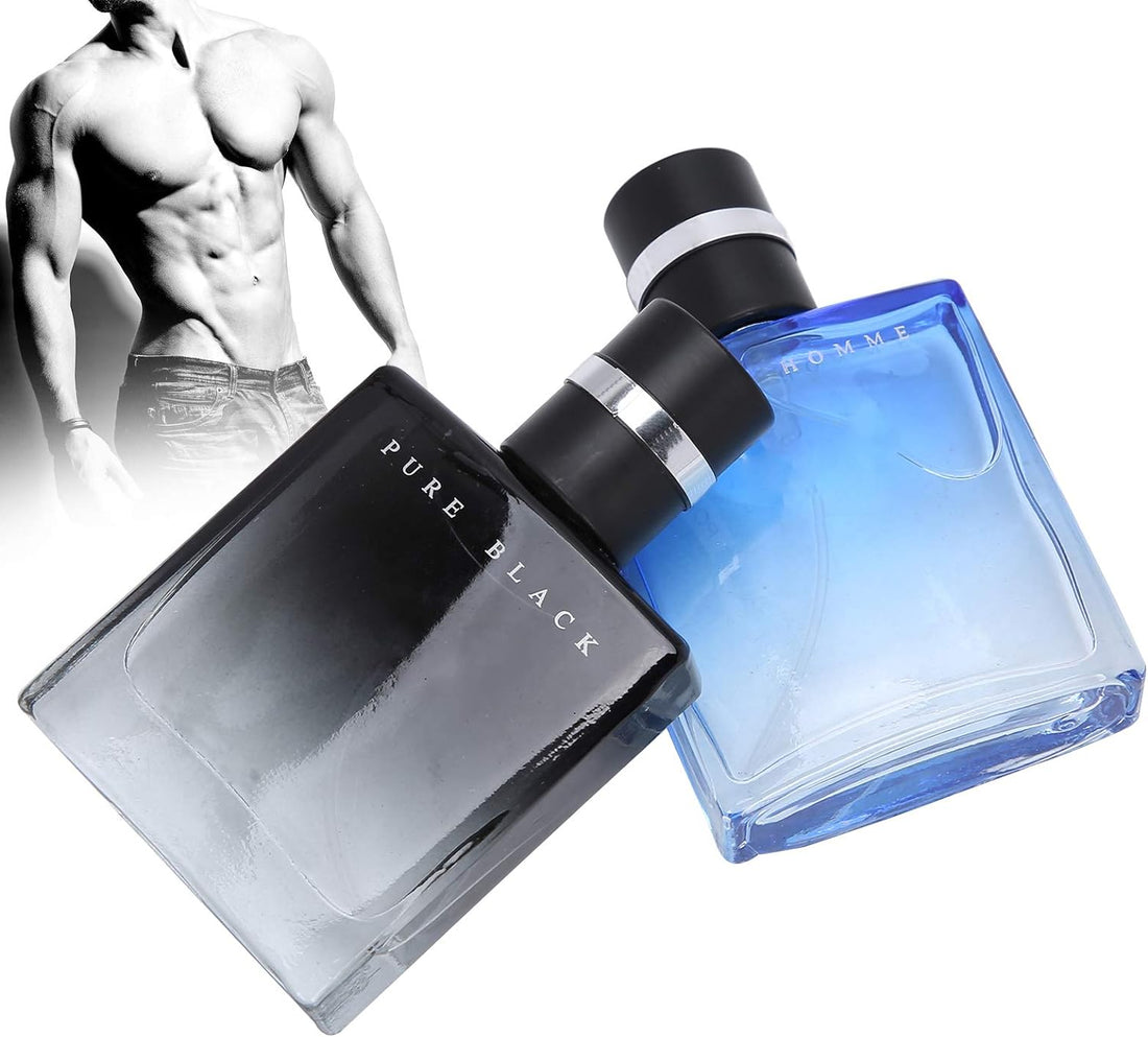 Eau De Cologne for Men, 2Pcs Perfume Kit, Masculine Glass Bottle Long Lasting Perfume Light Fragrance Spray Perfume, Men'S Perfume Set for Gift 30Ml