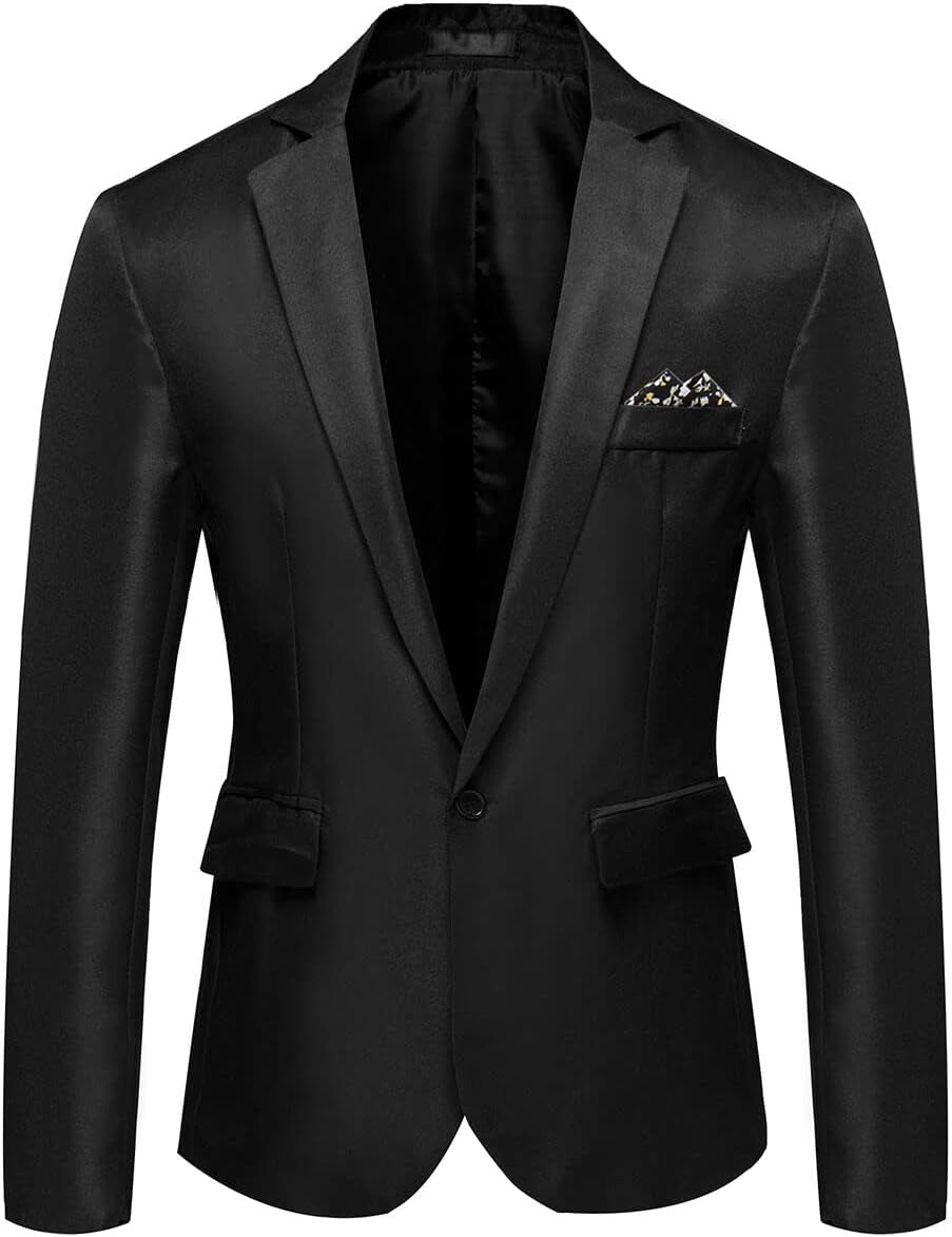 Men'S Lightweight Blazer Regular Fit Casual Business Smart Suit Jacket