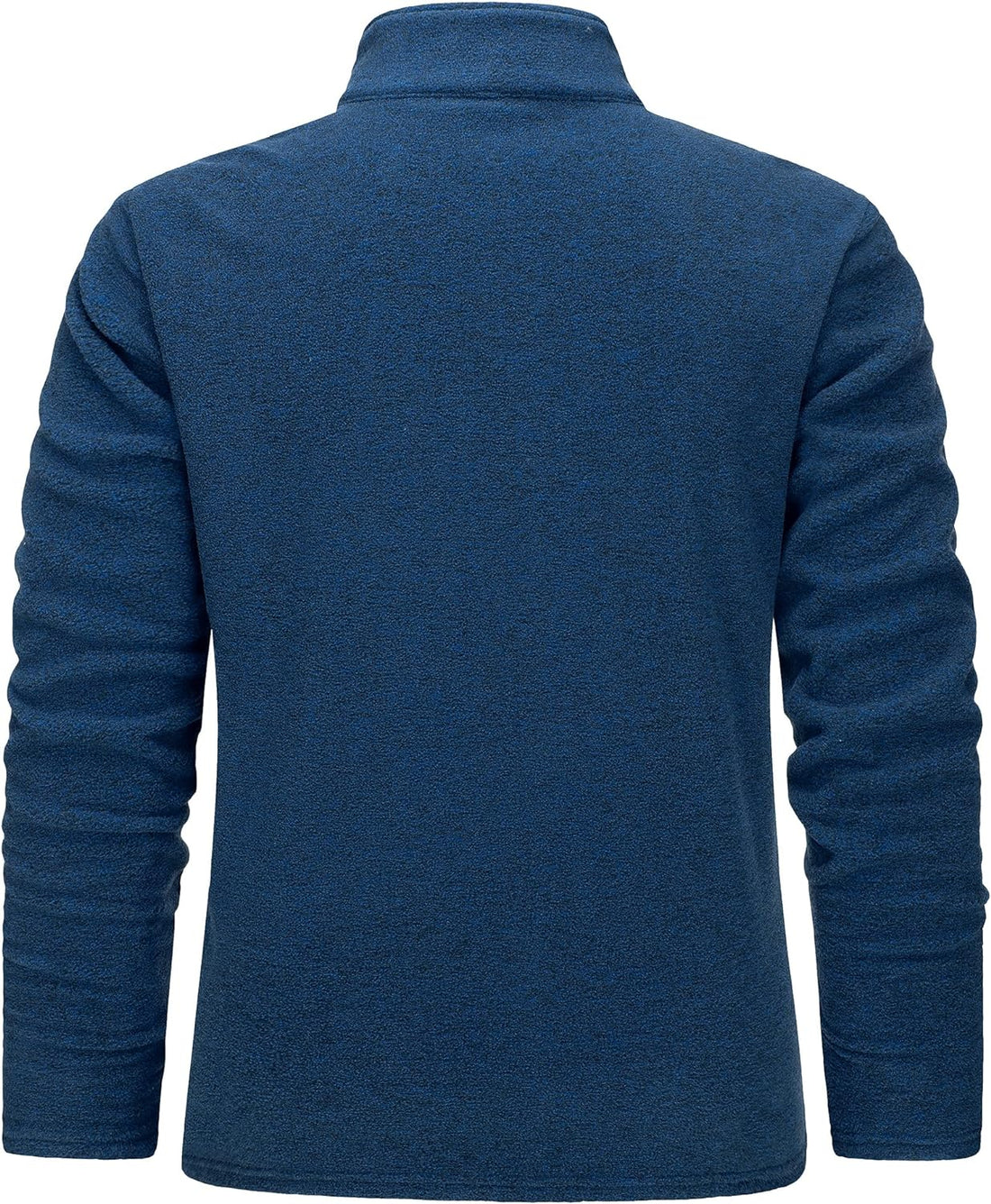 Mens Pullover Jumper Fleece Shirts Long Sleeve Work Pullover Sweater 1/4 Zip Top Fleece Sweatshirts Dark Blue,S