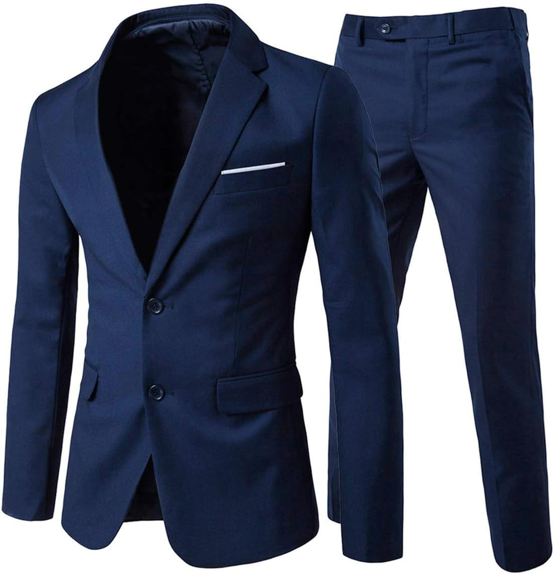 Mens Suits 2 Piece Slim Fit Wedding Dress Suit Two Buttons Business Suit Blazer Casual Jackets Trousers