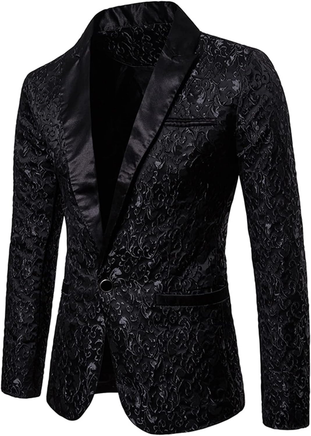 Men'S Sequin Blazer Suit Jacket One Button Fit Formal Jacket Shiny Notch Lapel Tailcoat Swallowtail Suit Prom Wedding