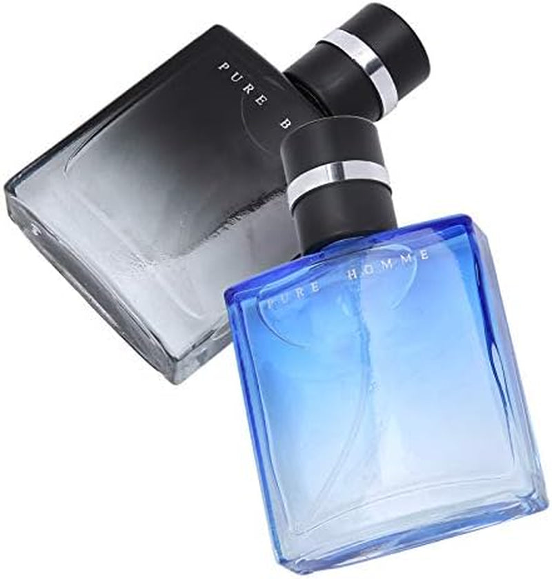 Eau De Cologne for Men, 2Pcs Perfume Kit, Masculine Glass Bottle Long Lasting Perfume Light Fragrance Spray Perfume, Men'S Perfume Set for Gift 30Ml