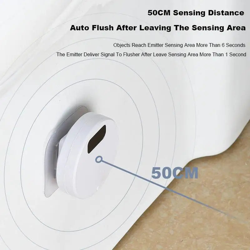 Touchless Toilet Smart Flusher Automatic Toilet Flush Sensor Intelligent Flushing Device for Household Most Toilets Accessories